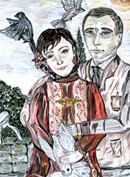 АЛЕКСАНДР СКУЛЕНКО (12 лет), г. САРАТОВ: «Мир в семье - мир в стране. Президент с женой на отдыхе у храма Аполлона в Дельфах»
