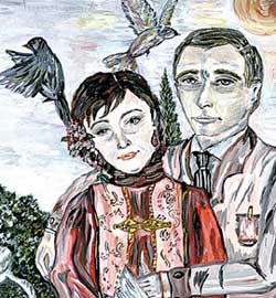 (2 место) АЛЕКСАНДР СКУЛЕНКО, 12 ЛЕТ, Г. САРАТОВ: «Мир в семье - мир в стране. Президент с женой на отдыхе у храма Аполлона в Дельфах»