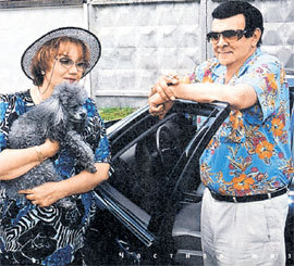 С Тамарой СИНЯВСКОЙ и любимым пуделем Чарли