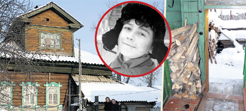 В этом доме на улице Карпушинской, 11 семья ЛЕОНТЬЕВЫХ прожила несколько лет. Со времён детства Валеры (на фото в круге) ничего не изменилось, жильцы по-прежнему топят печь дровами