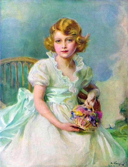 Портрет юной Элизабет Виндзор, будущей королевы Великобритании, кисти Филиппа Алексиса де Ласло. 1933 г. ru.wikipedia.org