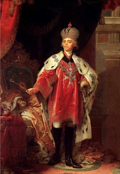 Павел I в костюме гроссмейстера Мальтийского ордена. Владимир Боровиковский
