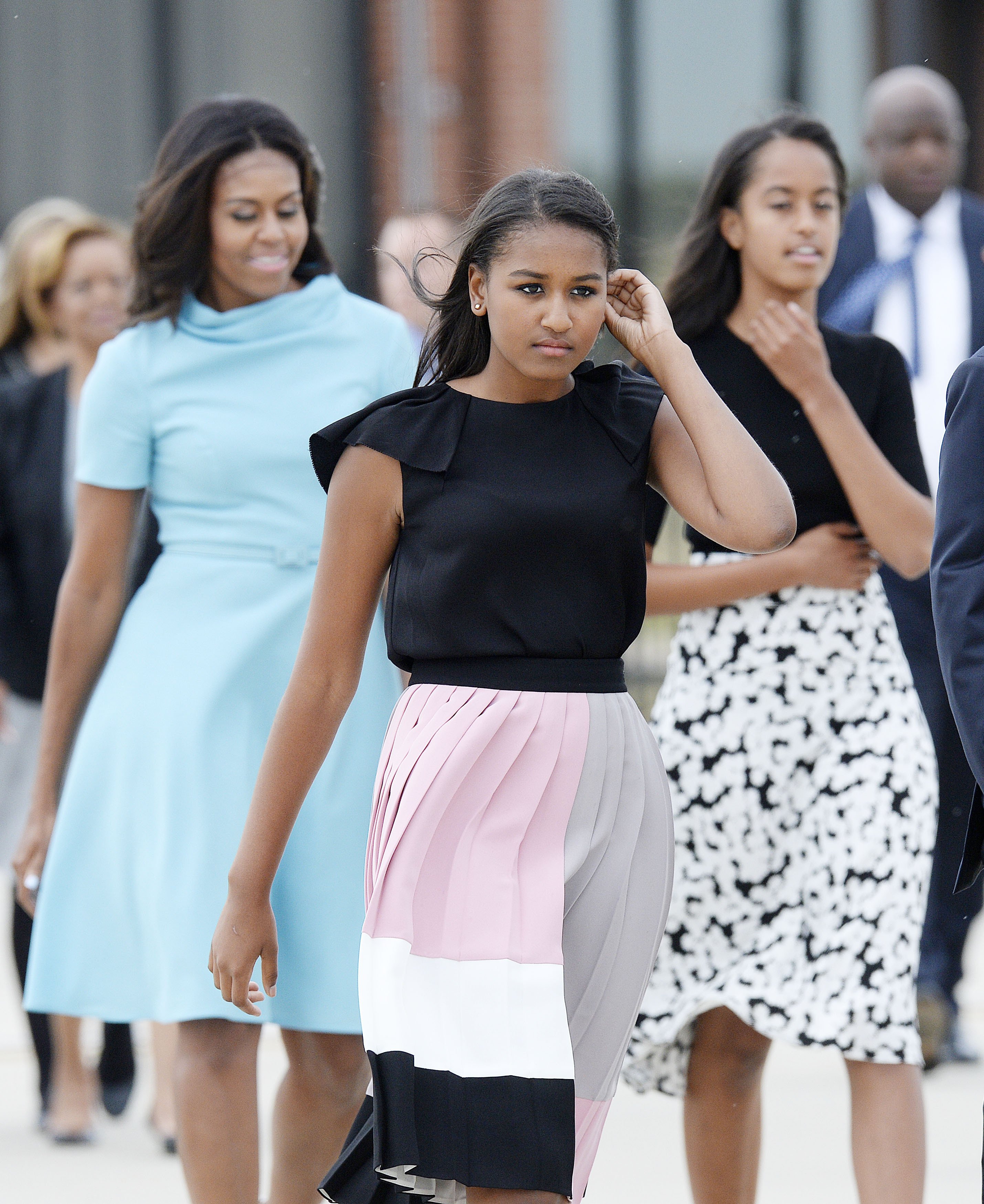 Мишель Обама с дочками Малией и Сашей