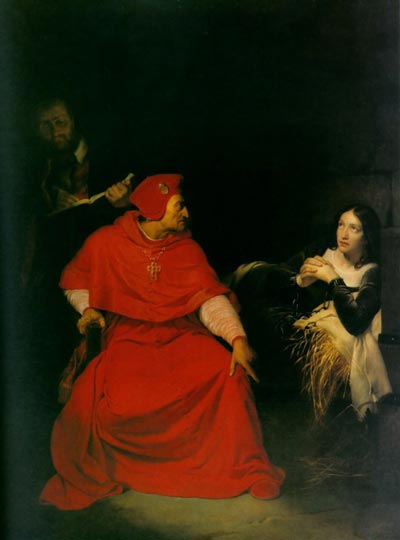 Допрос Жанны кардиналом Винчестера (Поль Деларош, 1824 год). wikimedia.org