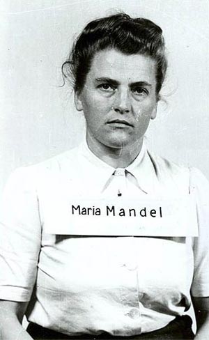 Мария Мандель на суде, 1947 год. 