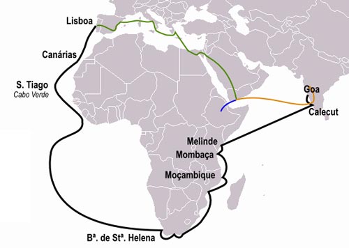 Морской маршрут в Индию из Лиссабона