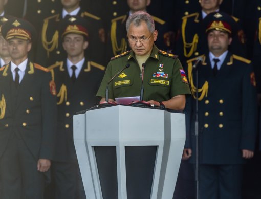 Вступительная речь Министра Обороны РФ Шойгу СК. Фото: Кирилл Ломакин