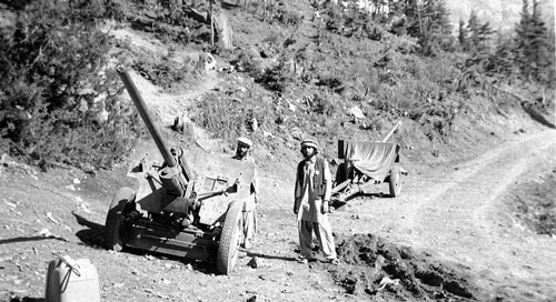 Моджахеды с двумя захваченными артиллерийскими орудиями в 1984 году. wikipedia