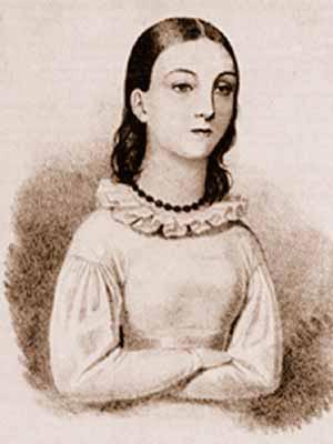 Молодая Надежда Дурова (Рисунок неизвестного автора из ее автобиографических «Записок»)