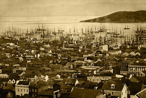 За два года численность населения Сн-Франциско выросла почти в 25 раз из-за золотой лихорадки. wikimedia