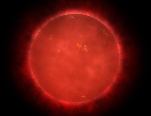 Звезда в стадии красного гиганта. Фото: NASA