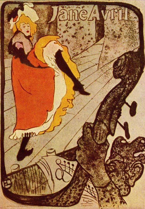 Жанна Авриль. Литография Анри Тулуз-Лотрека, 1893 год