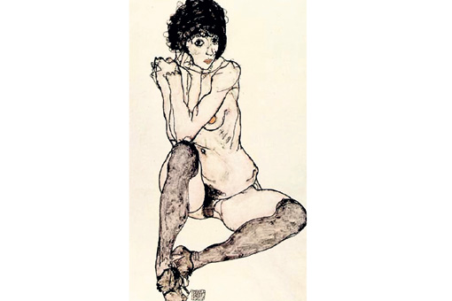Э. ШИЛЕ «Сидящая обнажённая женщина»