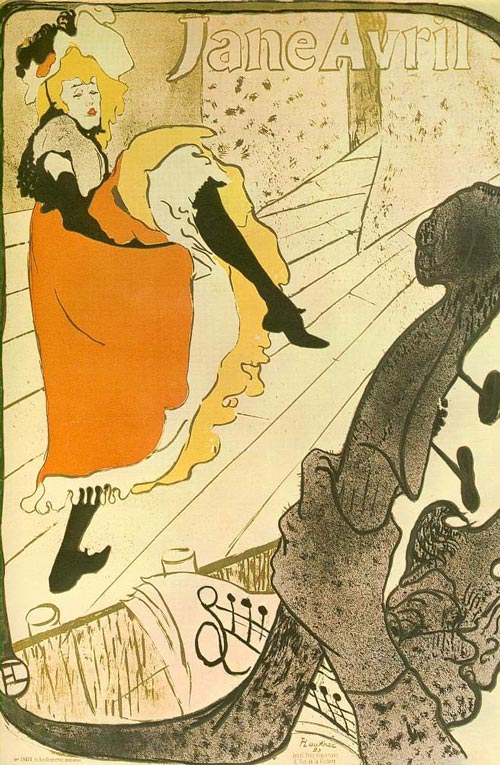 Джейн Авриль. Афиша Тулуз-Лотрека, 1892 год.  wikimedia