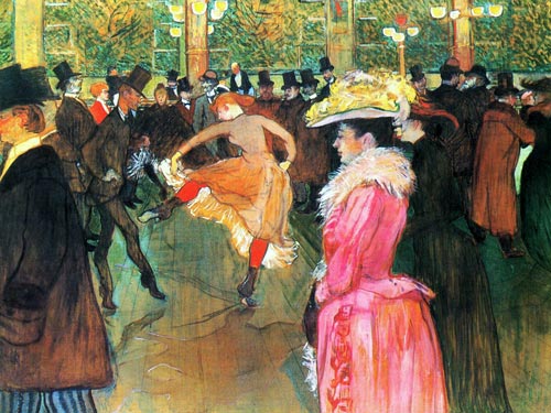 «Танец в «Мулен Руж», Анри Тулуз-Лотрек, 1889-90 гг. wikimedia