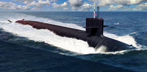 Предположительный внешний вид субмарины класса «Колумбия». Фото: U.S. Naval Sea Systems Command