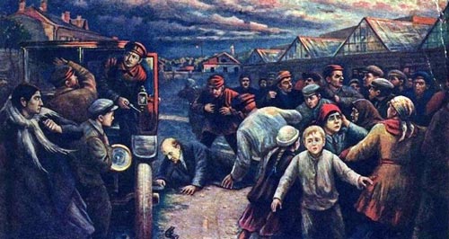 Картина В. Пчелина «Покушение на Ленина»