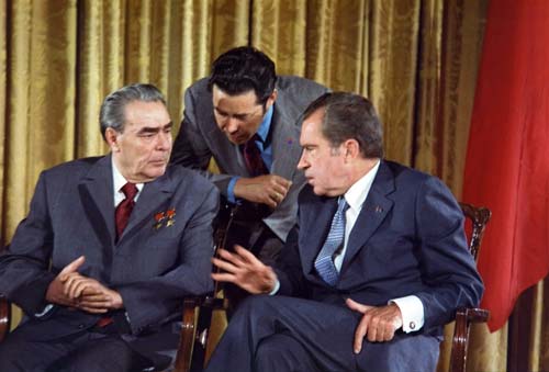 Леонид Брежнев и президент США Ричард Никсон, 1973 г. wikimedia