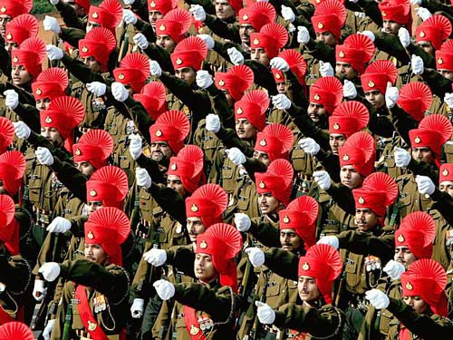 Солдаты Раджпутского полка во время парада в Дели. wikipedia