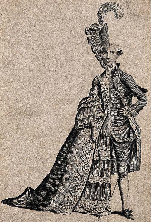 Мадмуазель де Бомон, или Шевалье д’Эон, гравюра из Wonderful Magazine