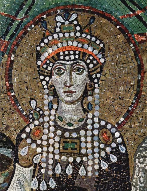 Теодора. Фрагмент из собора Сан-Витале в Равенне. Источник: Wikimedia.org