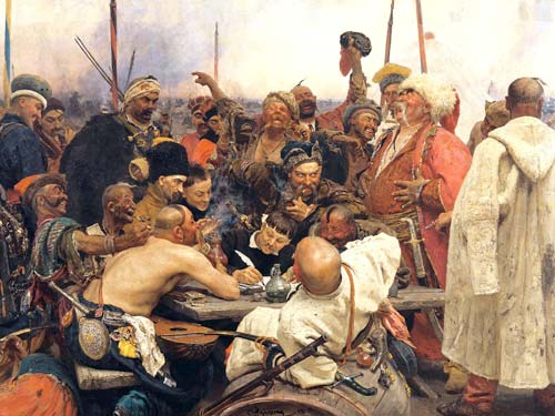 «Запорожские казаки пишут письмо турецкому султану», Илья Репин, 1881-1890 годы