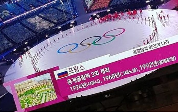 Первый курьез произошел уже на церемонии открытия Олимпиады — корейские режиссеры во время выхода на парад сборной Франции по ошибке продемонстрировали вместо французского флага российский триколор. Видимо, корейцы не очень хорошо знают географию. МОК же наверняка был в ярости, ведь российского флага на Играх вообще не должно было быть.