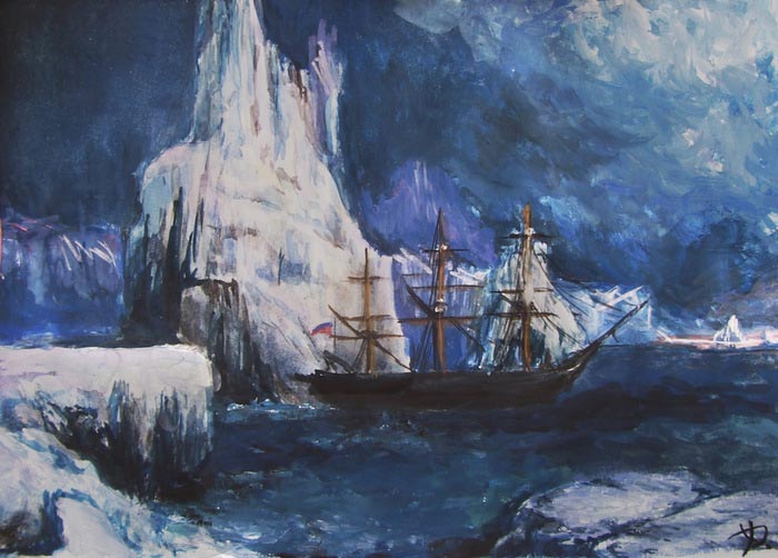 Иван Айвазовский «Ледяные горы в Антарктиде», 1870 г.