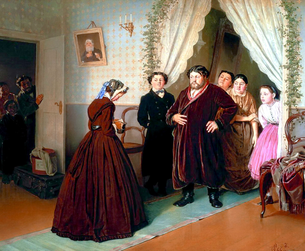 «Приезд гувернантки в купеческий дом» (1866)