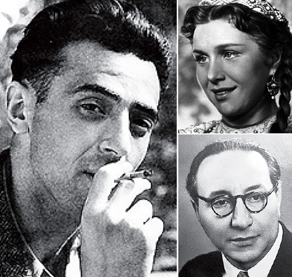 От симпатичного Володи (слева) его первая жена Нинель Мышкова ушла к лысеющему композитору Антонио Спадавеккиа