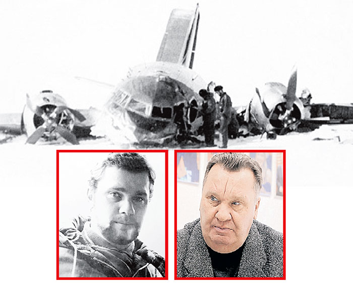 Штурман Александр Костиков - единственный выживший после столкновения самолета с НЛО. Фото 1979 года и нынешнее