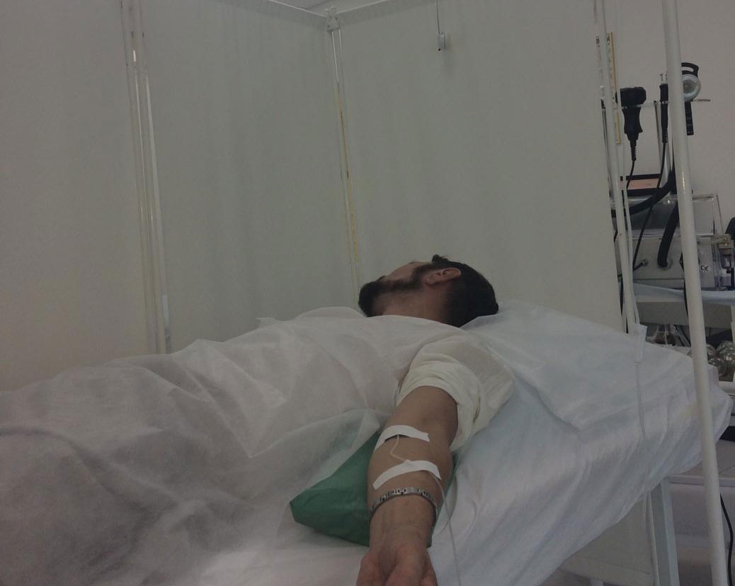 Денис Сердюков в больнице. Фото: личный архив