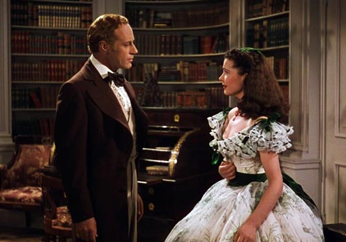 Кадр из фильма «Унесенные ветром». Эшли и Скарлетт