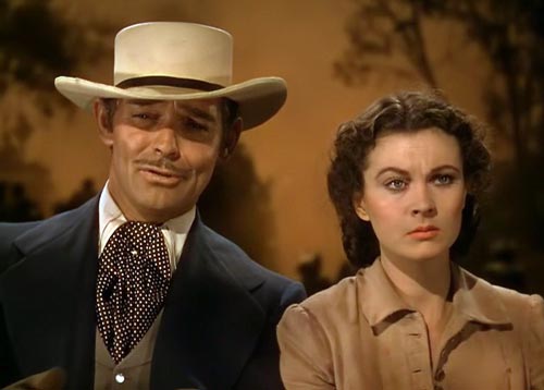 Кадр из фильма «Унесенные ветром». Ретт Батлер и Скарлетт