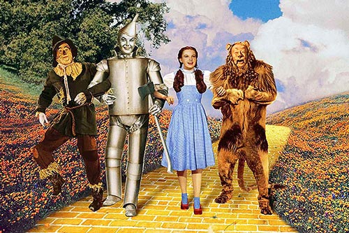 Кадр из фильма «Волшебник страны Оз», где Джуди – в тех самых туфельках