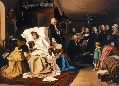 «Последние дни жизни Моцарта», художник Г. фон Каульбах, 1873 г. 