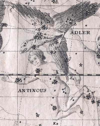 Созвездие Антиной ныне считается частью созвездия Орла. wikipedia