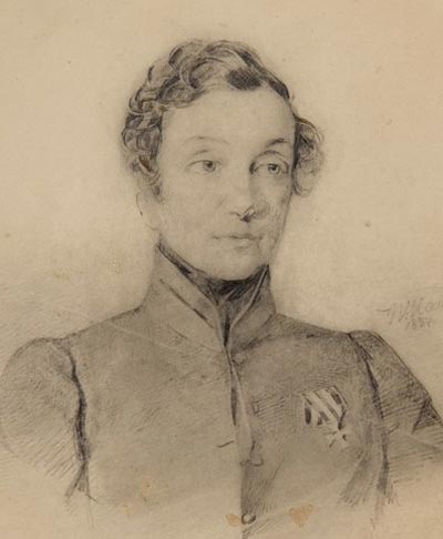 Надежда Дурова, 1837 год, рисунок В. Гау