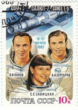 Светлана Савицкая летала в космос вместе с двумя мужчинами. wikimedia