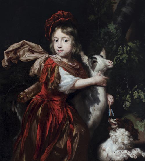Николас Мас. Портрет юного мальчика в костюме охотника с козой и собакой. 1670-е годы. Источник: wikipedia.org 
