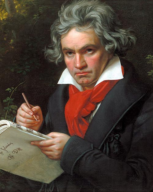 Людвиг ван Бетховен на портрете Карла Штилера (1820 год). wikiquote