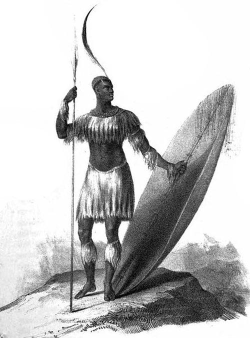 Единственное известное изображение Шака Зулу, сделанное его современником Джеймсом Кингом в 1824 году. Источник: https://www.wikimedia.org