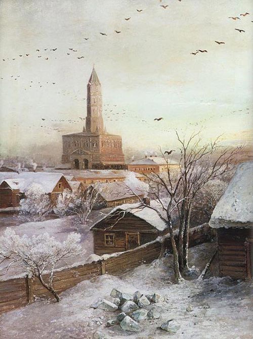 Алексей Саврасов, «Сухарева башня в Москве», 1872 год. wikimedia
