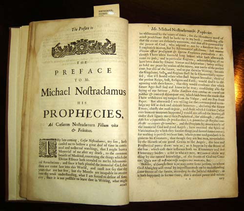 Книга предсказаний Нострадамуса, английское издание 1672 года. wikimedia 