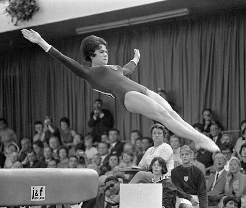 Зинаида Дружинина в 1967 году на чемпионате Европы. wikimedia