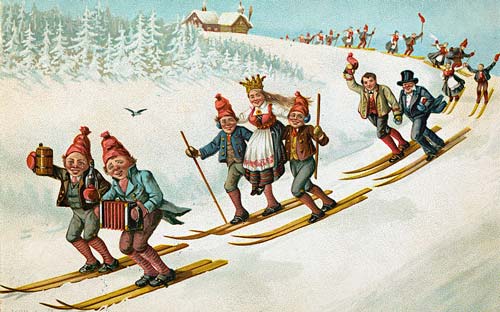 Рождественская открытка, Норвегия, 1890-е. wikimedia