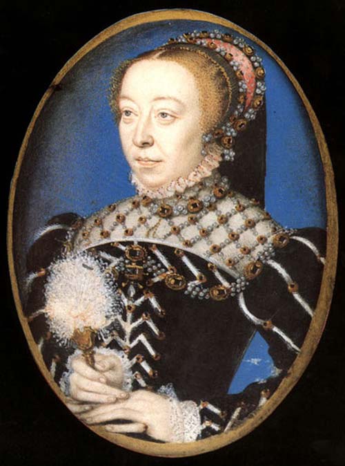 Вдова Генриха II Екатерина Медичи вошла в историю Франции как "Черная королева". wikipedia