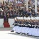 Президент Чили Мишель Бачелет принимает военный парад. 2014 год