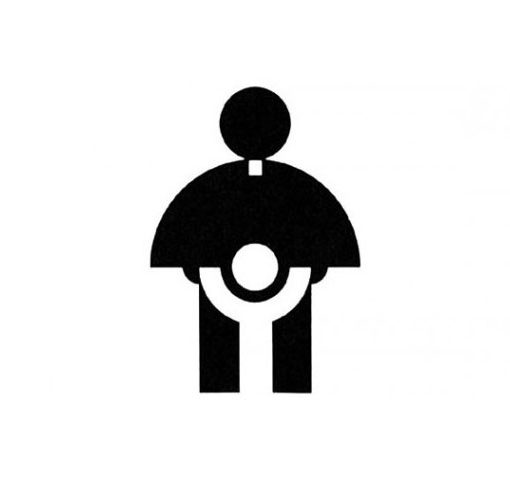Примерно та же проблема у логотипа Архиерейской молодежной комиссии Католической церкви образца 1973 года. Тогда о засилье педофилов в рядах католической церкви еще не говорили открыто, но видимо уже догадывались.