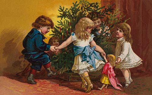 Рождественская открытка, США, 1880-е. wikimedia